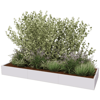 Gepoedercoat staal plantenbak Texas xxl 300 x 100 cm
