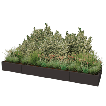 Gepoedercoat staal plantenbak Texas xxl 320 x 100 cm