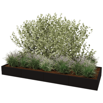 Gepoedercoat staal plantenbak Texas xxl 320 x 120 cm