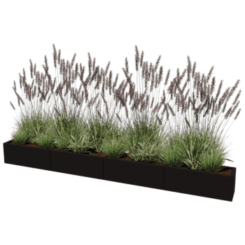 Gepoedercoat staal plantenbak Texas xxl 320 x 30 cm