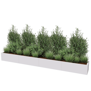 Gepoedercoat staal plantenbak Texas xxl 320 x 40 cm