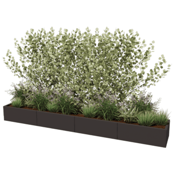 Gepoedercoat staal plantenbak Texas xxl 320 x 50 cm