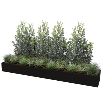 Gepoedercoat staal plantenbak Texas xxl 320 x 60 cm