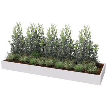 Gepoedercoat staal plantenbak Texas xxl 360 x 120 cm