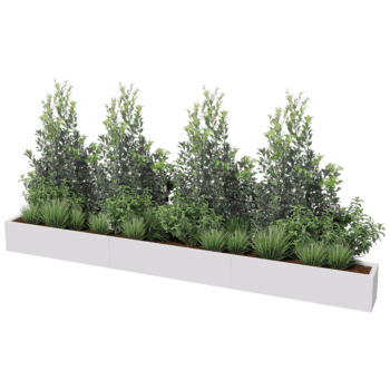 Gepoedercoat staal plantenbak Texas xxl 360 x 30 cm