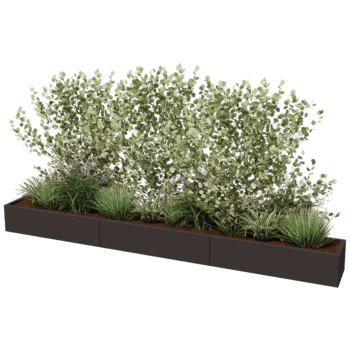 Gepoedercoat staal plantenbak Texas xxl 360 x 40 cm
