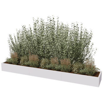 Gepoedercoat staal plantenbak Texas xxl 360 x 60 cm