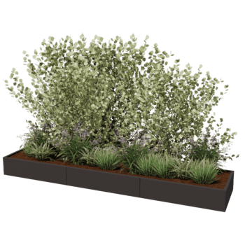 Gepoedercoat staal plantenbak Texas xxl 360 x 80 cm