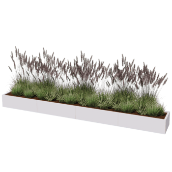 Gepoedercoat staal plantenbak Texas xxl 400 x 50 cm