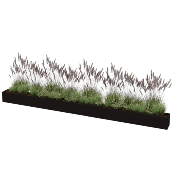 Gepoedercoat staal plantenbak Texas xxl 480 x 30 cm