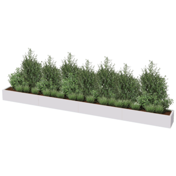 Gepoedercoat staal plantenbak Texas xxl 480 x 40 cm