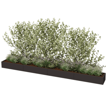 Gepoedercoat staal plantenbak Texas xxl 480 x 50 cm