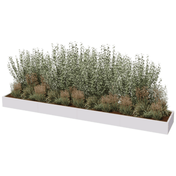 Gepoedercoat staal plantenbak Texas xxl 480 x 80 cm