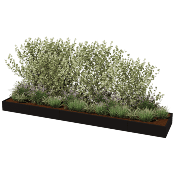 Gepoedercoat staal plantenbak Texas xxl 500 x 100 cm