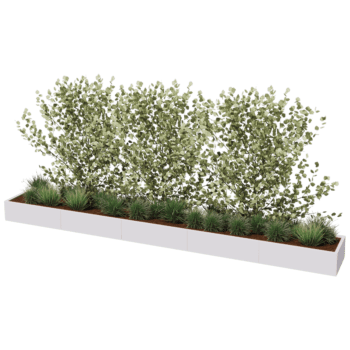 Gepoedercoat staal plantenbak Texas xxl 500 x 60 cm
