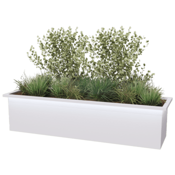 Gepoedercoat staal gelaste plantenbak Alabama met LED 200 x 50 x 50 cm
