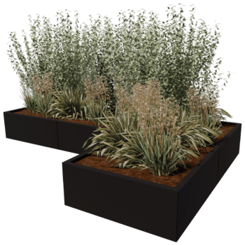 Gepoedercoat staal plantenbak Kansas 80