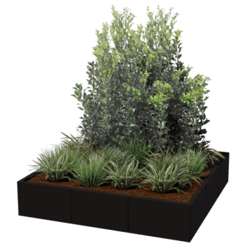Gepoedercoat staal plantenbak Miami xxl 150 x 150 cm