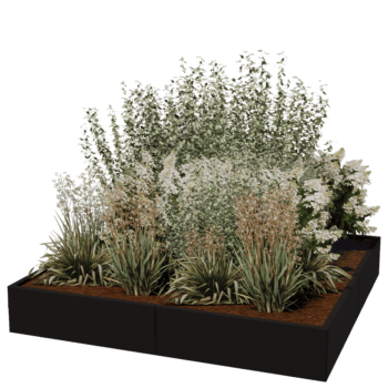 Gepoedercoat staal plantenbak Miami xxl 200 x 200 cm
