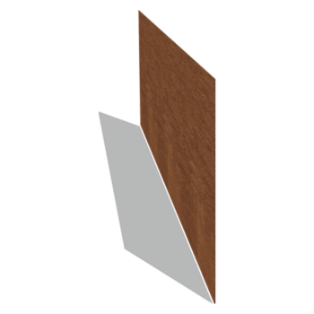 Cortenstaal kantopsluiting recht 37,5 cm (lengte 150 cm)