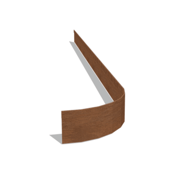 Cortenstaal kantopsluiting FLEX geplet 13 cm (lengte 240 cm)