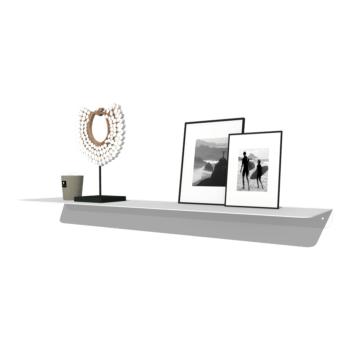 Gepoedercoat staal wandplank L-vorm 100 x 20 cm