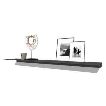 Gepoedercoat staal wandplank L-vorm 120 x 20 cm