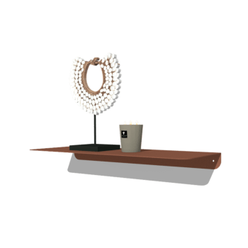 Gepoedercoat staal wandplank L-vorm 60 x 20 cm