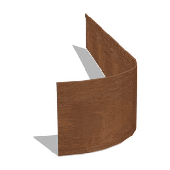 Cortenstaal kantopsluiting FLEX geplet 23 cm (lengte 150 cm)
