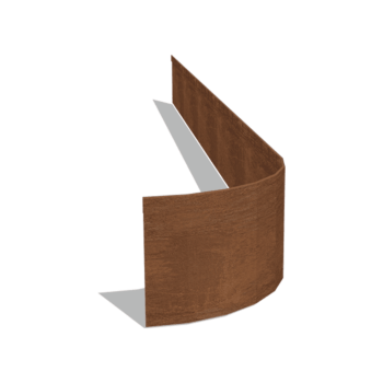 Cortenstaal kantopsluiting FLEX geplet 23 cm (lengte 240 cm)