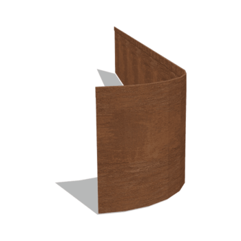 Cortenstaal kantopsluiting FLEX geplet 35 cm (lengte 240 cm)