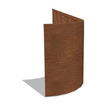 Cortenstaal kantopsluiting FLEX geplet 45 cm (lengte 240 cm)