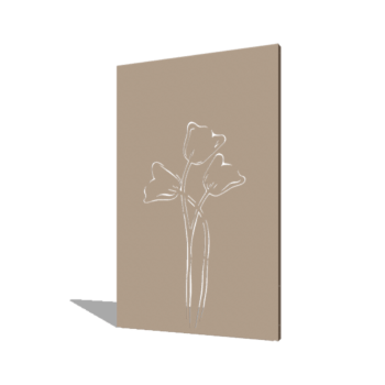 Gepoedercoat staal paneel tulp symmetrisch 120 x 6 x 190 cm