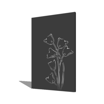 Gepoedercoat staal paneel tulp a-symmetrisch 120 x 6 x 190 cm