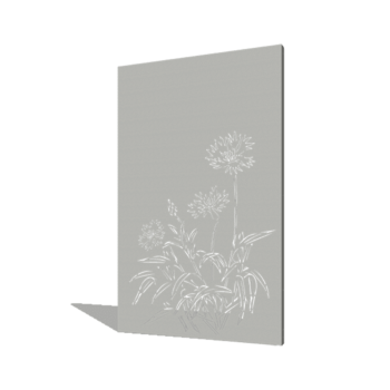 Gepoedercoat staal paneel korenbloem 120 x 6 x 190 cm