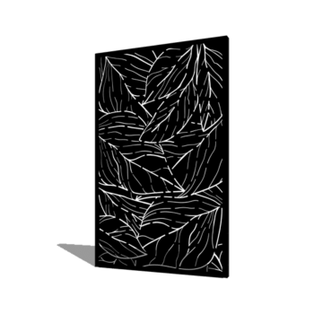 Gepoedercoat staal paneel bladeren 120 x 6 x 190 cm