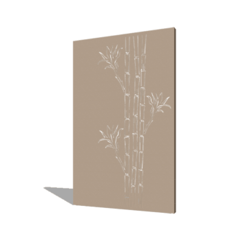 Gepoedercoat staal paneel bamboe 120 x 6 x 190 cm