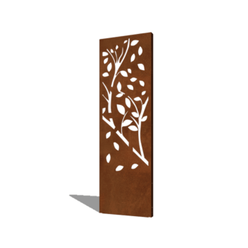 Cortenstaal paneel boom deel 4 60 x 6 x 190 cm