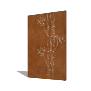 Cortenstaal paneel bamboe 120 x 6 x 190 cm