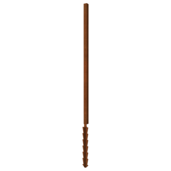 Cortenstaal staander hoek met grondpin 190 x 6 x 6 cm
