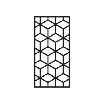Metalen wanddecoratie Geometrische vormen 2.0