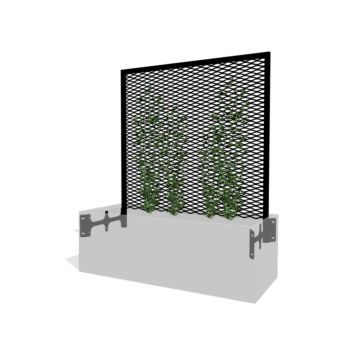 Zwarte klimplantenrek voor plantenbak 120 x 40 cm