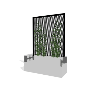 Zwarte klimplantenrek voor plantenbak 100 x 40 cm