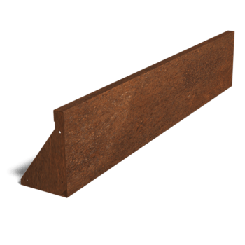 Cortenstaal keerwand recht 150 cm (hoogte 30 cm)