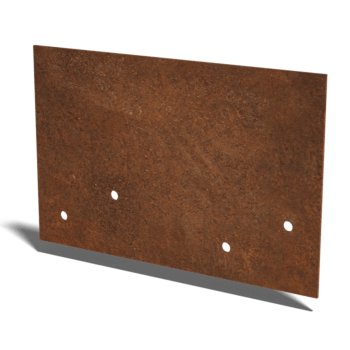Cortenstaal koppelplaat recht middel 22 - 25 cm