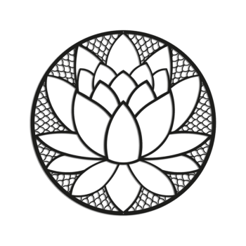 Metalen wanddecoratie Lotusbloem