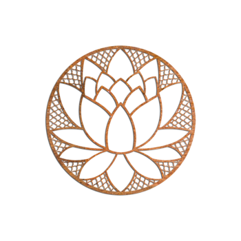 Cortenstaal wanddecoratie Lotusbloem