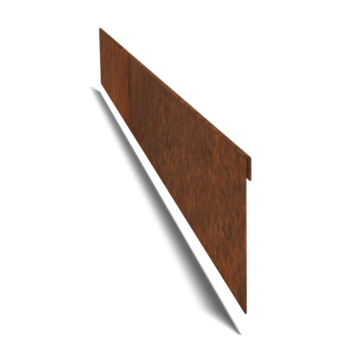 Cortenstaal kantopsluiting geplet 13 cm (lengte 150 cm)