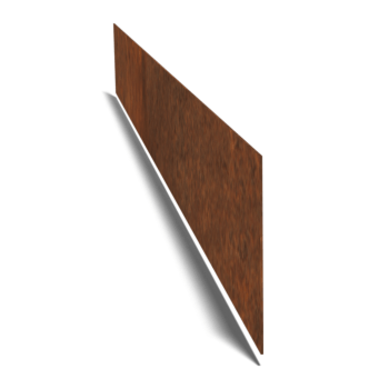 Cortenstaal kantopsluiting recht 15 cm (lengte 150 cm)