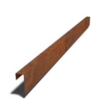 Cortenstaal overzetprofiel 15 x 6 x 5 cm (lengte 240 cm)